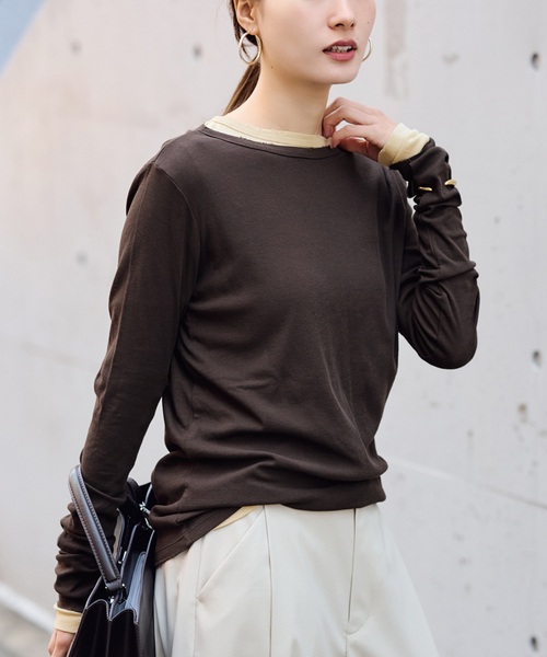 FRAMeWORK（フレームワーク）の「コットンフライスダメージL/Tee（Tシャツ/カットソー・レディース・ホワイト/ベージュ/カーキ・FREE）」の21枚目の写真