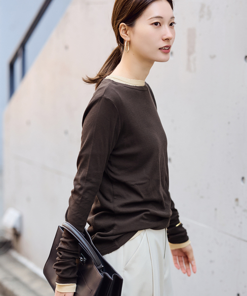 FRAMeWORK（フレームワーク）の「コットンフライスダメージL/Tee（Tシャツ/カットソー・レディース・ホワイト/ベージュ/カーキ・FREE）」の22枚目の写真