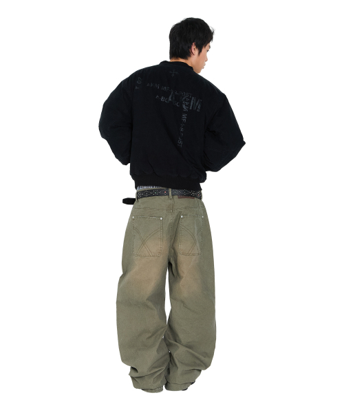 AAKAM（アーカム）の「Distressed Cotton MA-1 Jacket (Black)（ブルゾン・レディース・その他・1/2）」の3枚目の写真