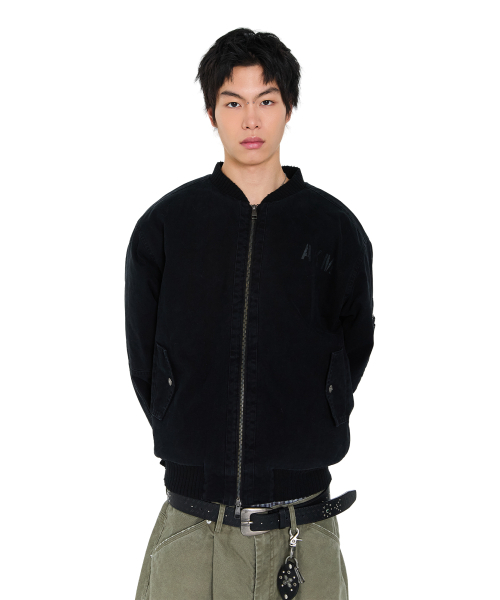 AAKAM（アーカム）の「Distressed Cotton MA-1 Jacket (Black)（ブルゾン・レディース・その他・1/2）」の2枚目の写真