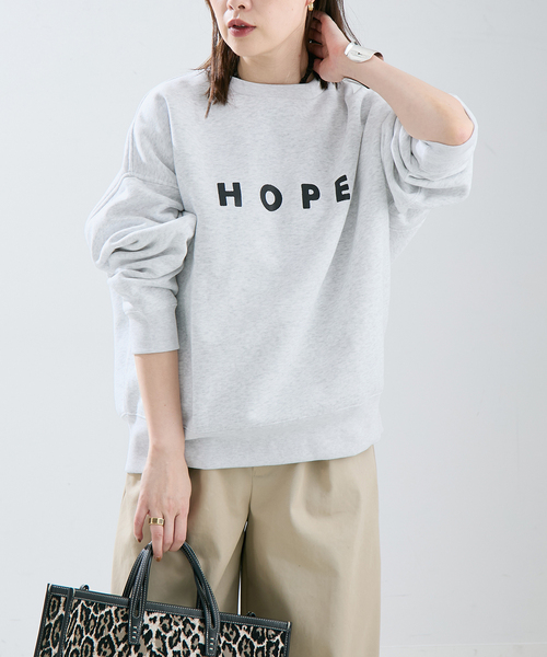 POET MEETS DUBWISE（ポエットミーツダブワイズ）の「【別注】POET MEETS DUBWISE HOPE OVERSIZED スウェット（スウェット・レディース・ホワイト/グレー/ブラック・FREE）」の3枚目の写真