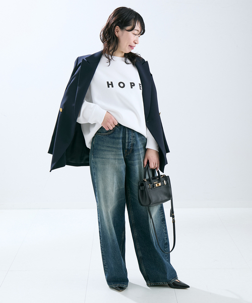 POET MEETS DUBWISE（ポエットミーツダブワイズ）の「【別注】POET MEETS DUBWISE HOPE OVERSIZED スウェット（スウェット・レディース・ホワイト/グレー/ブラック・FREE）」の15枚目の写真