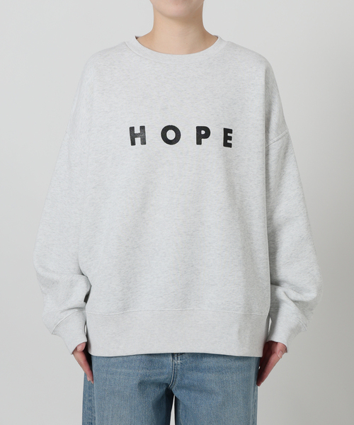 POET MEETS DUBWISE（ポエットミーツダブワイズ）の「【別注】POET MEETS DUBWISE HOPE OVERSIZED スウェット（スウェット・レディース・ホワイト/グレー/ブラック・FREE）」の21枚目の写真