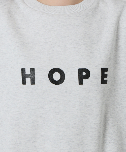 POET MEETS DUBWISE（ポエットミーツダブワイズ）の「【別注】POET MEETS DUBWISE HOPE OVERSIZED スウェット（スウェット・レディース・ホワイト/グレー/ブラック・FREE）」の22枚目の写真