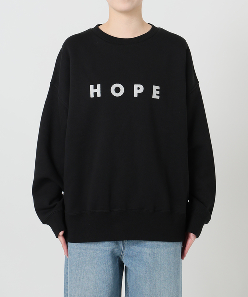POET MEETS DUBWISE（ポエットミーツダブワイズ）の「【別注】POET MEETS DUBWISE HOPE OVERSIZED スウェット（スウェット・レディース・ホワイト/グレー/ブラック・FREE）」の4枚目の写真