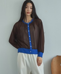 Doux archives | 【ZOZO限定】バイカラーシアーカーディガン(カーディガン/ボレロ)