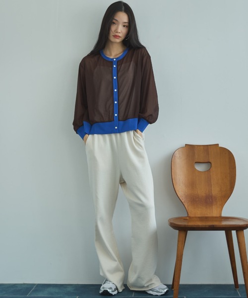 Doux archives（ドゥアルシーヴ）の「【ZOZO限定】バイカラーシアーカーディガン（カーディガン/ボレロ・レディース・ブラック/ベージュ/ブラウン・FREE）」の19枚目の写真