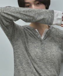 ヘンリーネックフーディーシアーロンTee