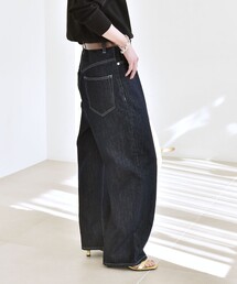 quaranciel（カランシエル）の「quaranciel:〈洗濯機可能〉ハイライズ ルーズ ワイド デニム パンツ（デニムパンツ）」