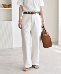 quaranciel（カランシエル）の「quaranciel:〈洗濯機可能〉ハイライズ ルーズ ワイド デニム パンツ（デニムパンツ）」