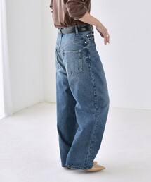 〈洗濯機可能〉ハイライズ ルーズ ワイド デニム パンツ