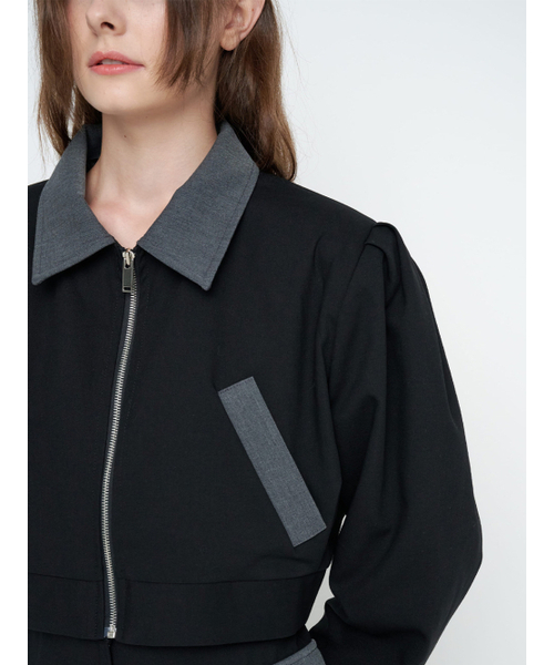 MOIFAIRE(モイフェア)の「BULD POINTED WOOL JACKET / BLACK(その他アウター・レディース・その他・FREE)」の4枚目の写真