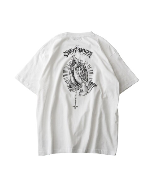 Subciety（サブサエティ）の「Fuckin' praying hands tee（Tシャツ/カットソー・メンズ・ホワイト/ブラック・SMALL/MEDIUM/LARGE/X-LARGE/XX-LARGE）」の15枚目の写真