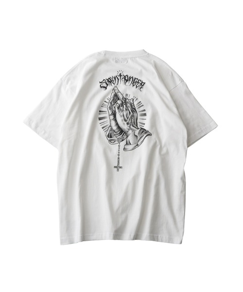 Subciety(サブサエティ)の「Fuckin' praying hands tee(Tシャツ/カットソー・メンズ・ホワイト/ブラック・SMALL/MEDIUM/LARGE/X-LARGE/XX-LARGE)」の3枚目の写真