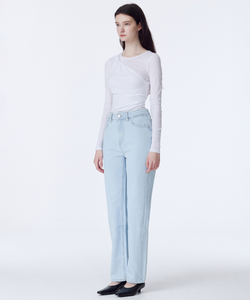 GOODDEN（グーデン）の「[GDST05] ストレートライトブルー_スリムフィット（デニムパンツ・レディース・その他・32inch/30inch/28inch/24inch/26inch）」の2枚目の写真