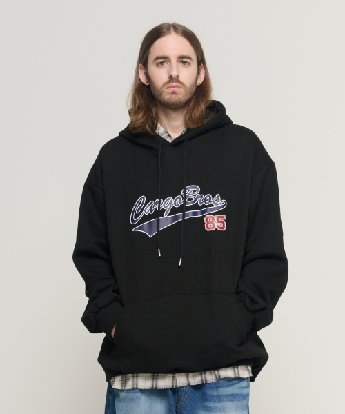 CARGOBROS（カーゴブロス）の「ブロス85 オーバーサイズ フードパーカー (ブラック)（パーカー・メンズ・その他・S/M/L/XL/SMALL/LARGE/X-LARGE）」の2枚目の写真