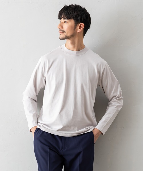 BTZ TOKYO(ビーティーゼットトウキョウ)の「【長袖モックネックTシャツ】防臭+接触冷感+吸水速乾機能付き(Tシャツ/カットソー・メンズ・グレー/ブルー/ブラック/ホワイト・M/S/3L/LL/L)」の20枚目の写真