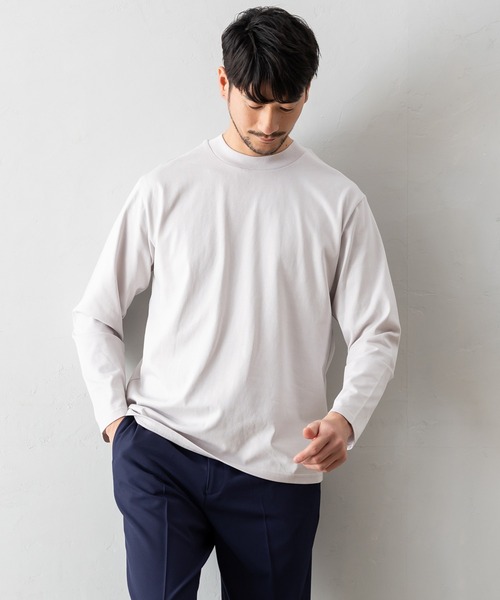 BTZ TOKYO(ビーティーゼットトウキョウ)の「【長袖モックネックTシャツ】防臭+接触冷感+吸水速乾機能付き(Tシャツ/カットソー・メンズ・グレー/ブルー/ブラック/ホワイト・M/S/3L/LL/L)」の22枚目の写真