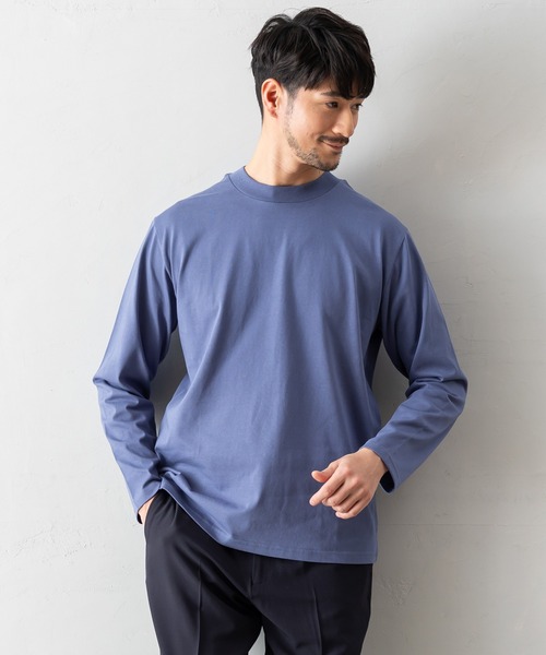 BTZ TOKYO(ビーティーゼットトウキョウ)の「【長袖モックネックTシャツ】防臭+接触冷感+吸水速乾機能付き(Tシャツ/カットソー・メンズ・グレー/ブルー/ブラック/ホワイト・M/S/3L/LL/L)」の8枚目の写真