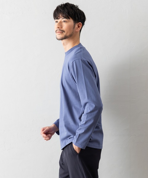 BTZ TOKYO(ビーティーゼットトウキョウ)の「【長袖モックネックTシャツ】防臭+接触冷感+吸水速乾機能付き(Tシャツ/カットソー・メンズ・グレー/ブルー/ブラック/ホワイト・M/S/3L/LL/L)」の9枚目の写真