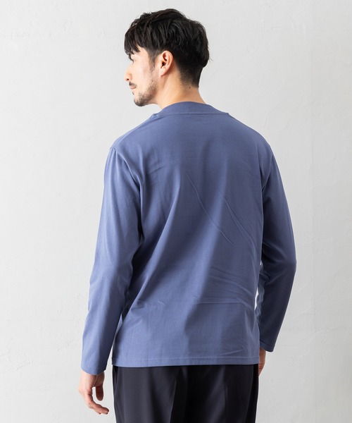 BTZ TOKYO(ビーティーゼットトウキョウ)の「【長袖モックネックTシャツ】防臭+接触冷感+吸水速乾機能付き(Tシャツ/カットソー・メンズ・グレー/ブルー/ブラック/ホワイト・M/S/3L/LL/L)」の10枚目の写真