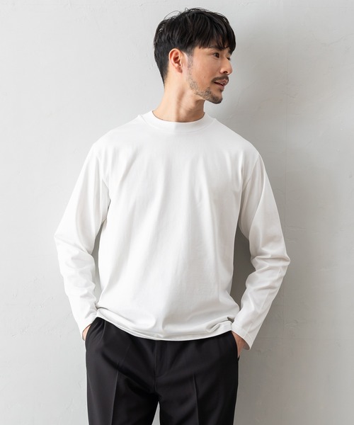 BTZ TOKYO(ビーティーゼットトウキョウ)の「【長袖モックネックTシャツ】防臭+接触冷感+吸水速乾機能付き(Tシャツ/カットソー・メンズ・グレー/ブルー/ブラック/ホワイト・M/S/3L/LL/L)」の13枚目の写真