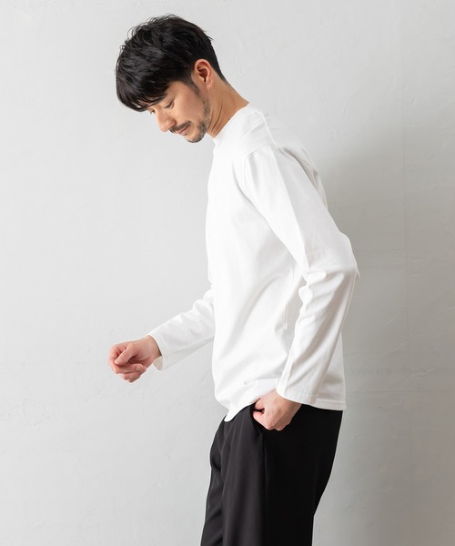BTZ TOKYO(ビーティーゼットトウキョウ)の「【長袖モックネックTシャツ】防臭+接触冷感+吸水速乾機能付き(Tシャツ/カットソー・メンズ・グレー/ブルー/ブラック/ホワイト・M/S/3L/LL/L)」の16枚目の写真