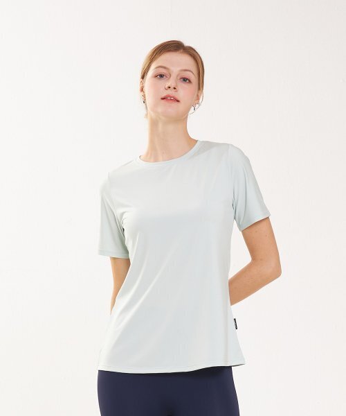 CIELCOCO(シエルココ)の「CLWT8094 オールデイショートスリーブミントグリーン(Tシャツ/カットソー・レディース・ミント・L/M/S)」の1枚目の写真