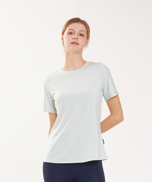 CIELCOCO(シエルココ)の「CLWT8094 オールデイショートスリーブミントグリーン(Tシャツ/カットソー・レディース・ミント・L/M/S)」の2枚目の写真