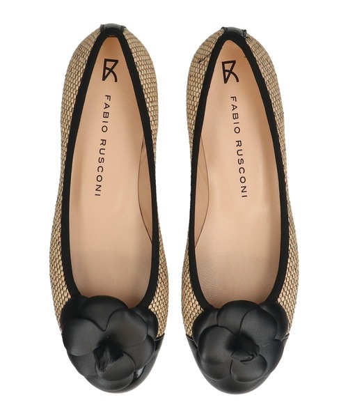 inter-chaussures(インターショシュール)の「【WEB先行予約】【FABIO RUSCONI】異素材コンビラウンドトウカメリアバレエ(F61514)(パンプス・レディース・ベージュ系その他・35/36/37/38/39)」の5枚目の写真