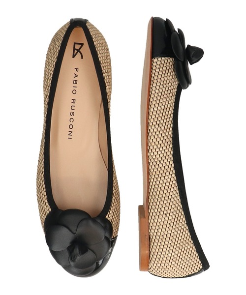 inter-chaussures(インターショシュール)の「【WEB先行予約】【FABIO RUSCONI】異素材コンビラウンドトウカメリアバレエ(F61514)(パンプス・レディース・ベージュ系その他・35/36/37/38/39)」の6枚目の写真