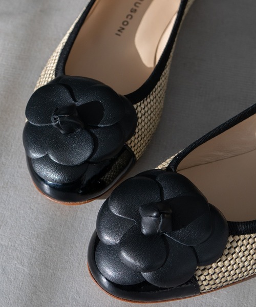 inter-chaussures(インターショシュール)の「【WEB先行予約】【FABIO RUSCONI】異素材コンビラウンドトウカメリアバレエ(F61514)(パンプス・レディース・ベージュ系その他・35/36/37/38/39)」の9枚目の写真