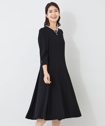 TO BE CHIC | バックサテンパネルライン フレアワンピース(ワンピース)