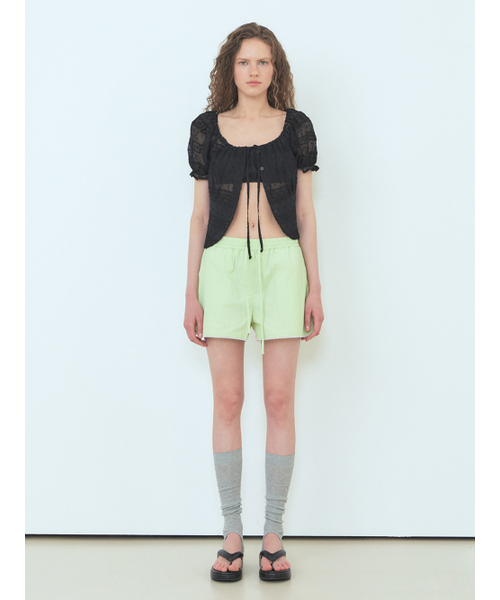 ETMON（エトモン）の「Wrinkle Flower Blouse Black（シャツ/ブラウス・レディース・その他・FREE）」の4枚目の写真