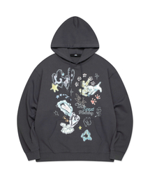 SKETCH DOODLE HOODIE charcoal