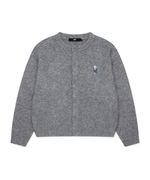 LMC | EMB BEAR ROUND NECK CARDIGAN gray(カーディガン/ボレロ)