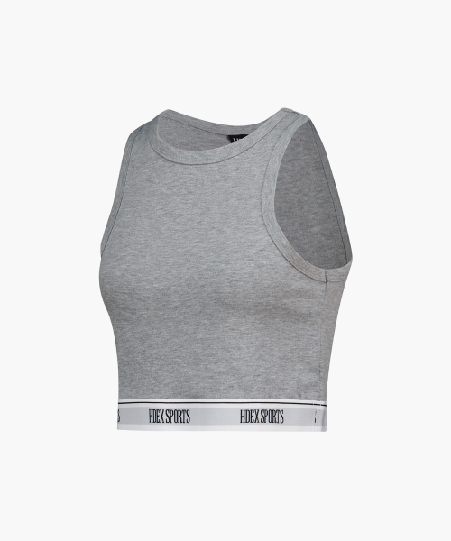 HDEX(エイチデックス)の「バンディングリトリートモーダルクロップタンクトップ (メランジェグレー)(Tシャツ/カットソー・レディース・ミックスグレー・S/M/L)」の2枚目の写真