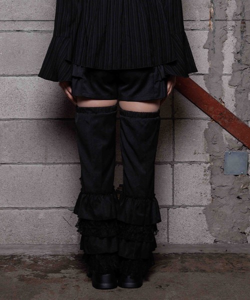 NIBBLE POISON(ニブルポイズン)の「フリルレッグカバー付パンツ(その他パンツ・レディース・ブラック/ネイビー・MEDIUM)」の5枚目の写真