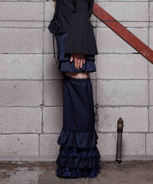 NIBBLE POISON(ニブルポイズン)の「フリルレッグカバー付パンツ(その他パンツ・レディース・ブラック/ネイビー・MEDIUM)」の6枚目の写真