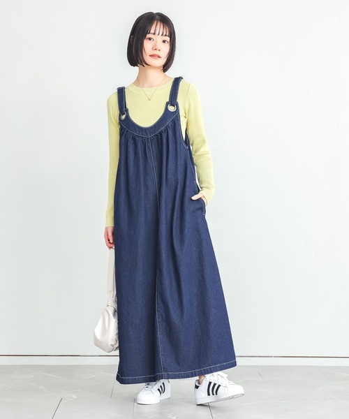 n'OrLABEL(ノアールレーベル)の「デニムジャンパースカート(ジャンパースカート・レディース・ブルー/インディゴブルー・1/2)」の8枚目の写真