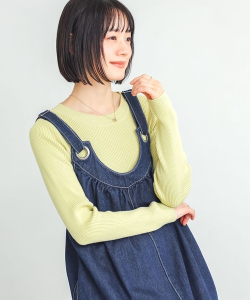 n'OrLABEL(ノアールレーベル)の「デニムジャンパースカート(ジャンパースカート・レディース・ブルー/インディゴブルー・1/2)」の7枚目の写真