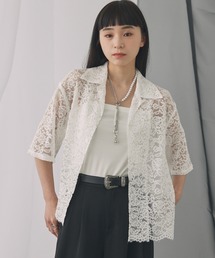ELUNIS（エルニス）の「フラワーレースシャツ（シャツ/ブラウス）」