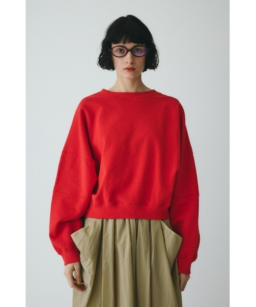 HeRIN.CYE（ヘリンドットサイ）の「2way picking cut tops　　2wayピッキングカットトップス（スウェット・レディース・レッド/ホワイト/ブラック・FREE）」の10枚目の写真