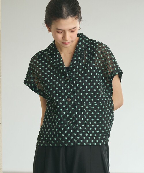 BEAUTY&YOUTH UNITED ARROWS(ビューティーアンドユースユナイテッドアローズ)の「シアージャガード ショートスリーブ シャツ(シャツ/ブラウス・レディース・ライトグレー/ブラック・FREE)」の18枚目の写真