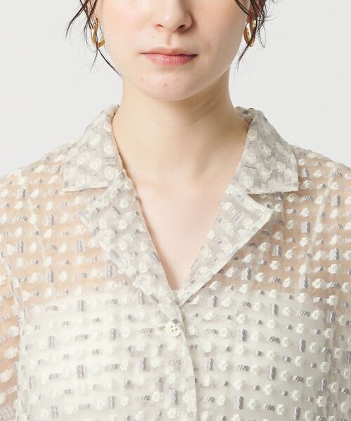 BEAUTY&YOUTH UNITED ARROWS(ビューティーアンドユースユナイテッドアローズ)の「シアージャガード ショートスリーブ シャツ(シャツ/ブラウス・レディース・ライトグレー/ブラック・FREE)」の10枚目の写真