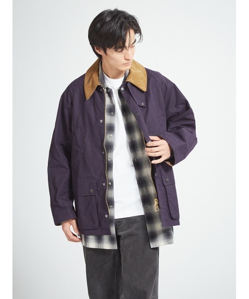 Barbour（バブアー）の「【BEDALE / ビデイル】コットン ブルゾンジャケット（オーバーサイズフィット）（その他アウター・メンズ・ブルー/グレー・36/38）」の2枚目の写真