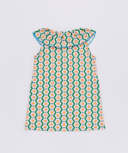 Ocean&Ground（オーシャン&グラウンド）の「ﾚﾄﾛﾊﾟﾀｰﾝﾌﾘﾙｶﾗｰﾜﾝﾋﾟｰｽ（ワンピース・キッズ・パープル/グリーン/イエロー・120/110/100/90/140/130）」の15枚目の写真