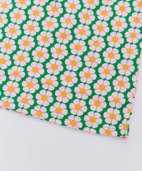 Ocean&Ground（オーシャン&グラウンド）の「ﾚﾄﾛﾊﾟﾀｰﾝﾌﾘﾙｶﾗｰﾜﾝﾋﾟｰｽ（ワンピース・キッズ・パープル/グリーン/イエロー・120/110/100/90/140/130）」の4枚目の写真