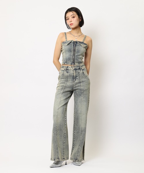 SPIRALGIRL(スパイラルガール)の「デニムビスチェセットアップ(セットアップ・レディース・ブルー/ブラック・SMALL/MEDIUM)」の20枚目の写真