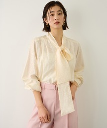 ROPE' | 2WAYドットジャガードボウタイブラウス/イージーケア(シャツ/ブラウス)